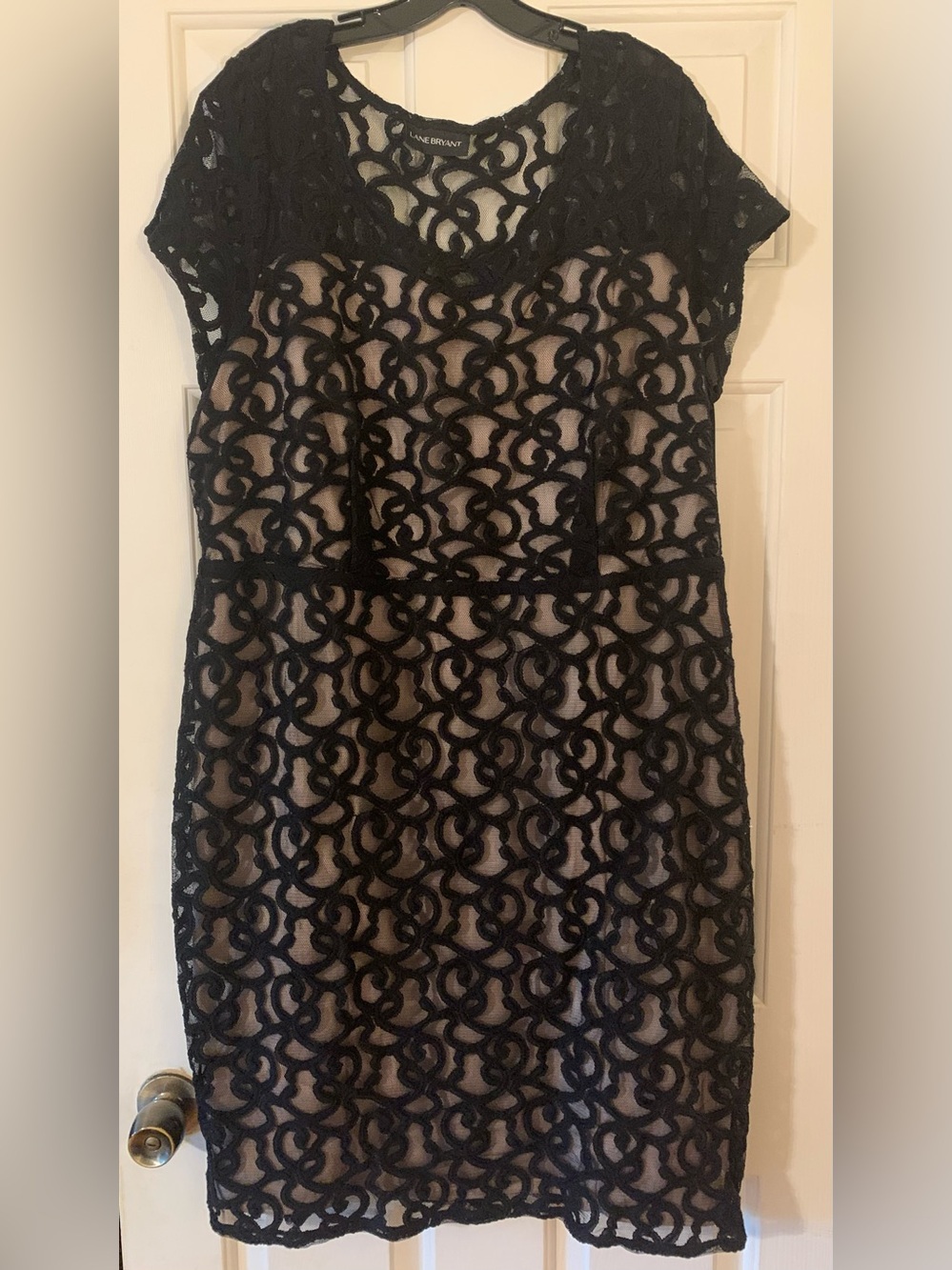 Lane Bryant Black Lace Overlay Dress Holiday Cocktail
